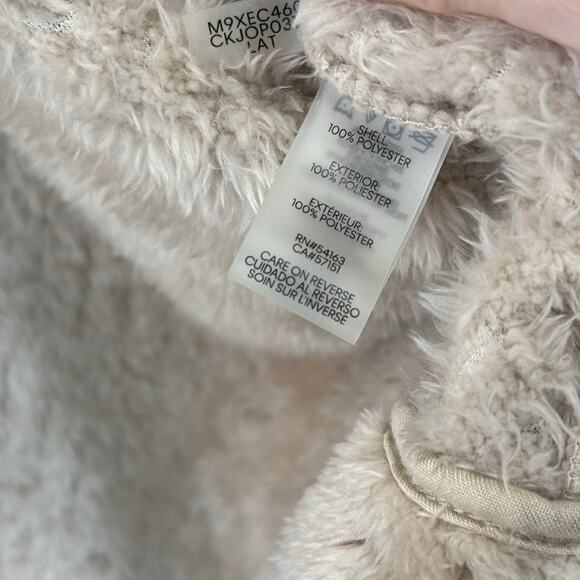 Calvin Klein Soft Fluffy Light Brown Jacket Size XL NWT - Picture 5 of 5
